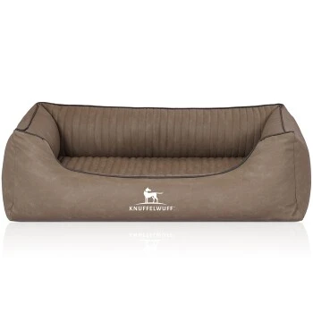 Knuffelwuff Orthopädisches Hundebett Columbia Aus Laser-gestepptem Kunstleder Stone Clay M-L 1 Knuffelwuff Orthopädisches Hundebett Columbia Aus Laser-gestepptem Kunstleder Stone Clay M-L