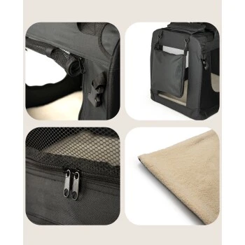 Lionto Hundetransportbox - Faltbar - Schwarz S 5 Lionto Hundetransportbox - Faltbar - Schwarz S – Bild 5