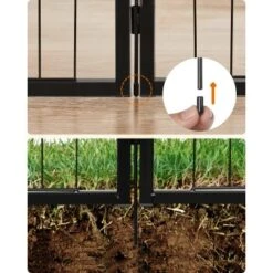 FEANDREA L Hundezaun 8 Platten Schwarz Schwarz 1,6 M, 1,6 M, 60 Cm -KONG Verkäufe 98cb85f4dae3237153060ae5a7986d45ca8aa7af 1500921 de DE 5d574e8d4e49ee98f0c5b6342dd79c17caedda798sQTYc