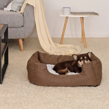 Lionto Hundebett Mit Wendekissen Meliert S 2 Lionto Hundebett Mit Wendekissen Meliert S – Bild 2